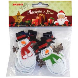 Naklejki z filcu Brewis Święta, 10szt
